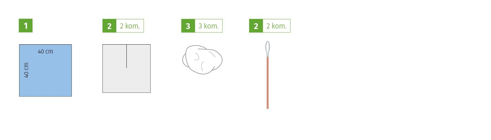 Set za previjanje trahealne kanile IV, sterilan